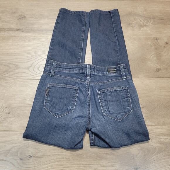 Paige Jeans Womens 25 Blue Denim Skyline Skinny Fit Distressed Stretch Casual - Picture 1 of 9